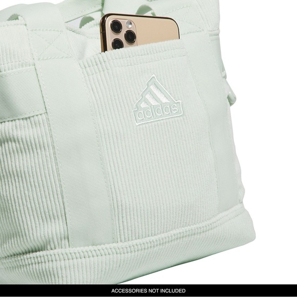 Adidas Corduroy Linen Green Mini Tote Bag/ Crossbody NWT - Picture 5 of 9